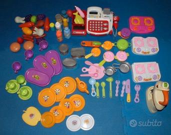 Lotto +50 pz set cucina negozio cassa frullatore