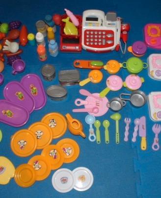 Lotto +50 pz set cucina negozio cassa frullatore