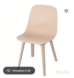 8 sedie beige come nuove
