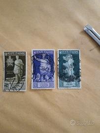 3 francobolli regno d'Italia del 1939