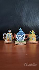 Lotto 3 Mini Teiere da Collezione Tetley Tea Folk