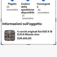 Cerchi in lega Fiat 500x