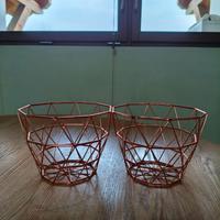 Copri vasi cesti in metallo color rame