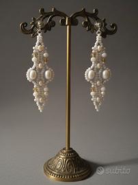 Orecchini perle di fiume pezzo unico retrò barocco