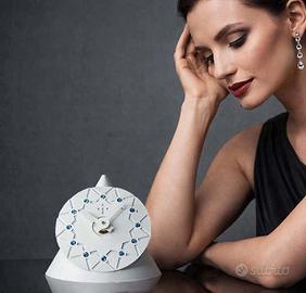 Orologio artigianale in carta n° 3 - Acquamarina