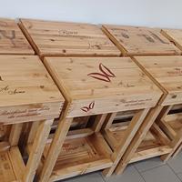 tavolo servizio gueridon casse vino