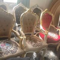 Set di 8 Sedie Barocche tipo Trono