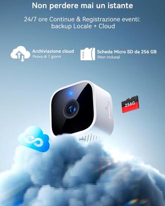 Outinput Telecamera Wi-Fi Interno 2K 3MP