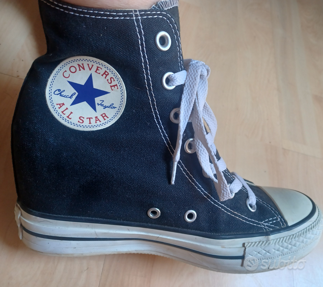 Converse basse clearance zeppa