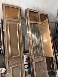 Portone garage box allumino 4 ante con scuri