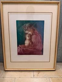 Quadro con Madonna e Bambino firmato Stefanutti