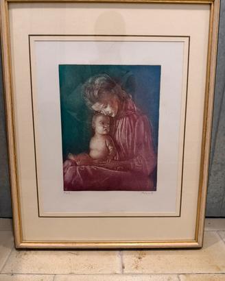 Quadro con Madonna e Bambino firmato Stefanutti