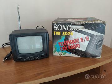TV vintage SONOKO 5,5" B/N con radio AM/FM