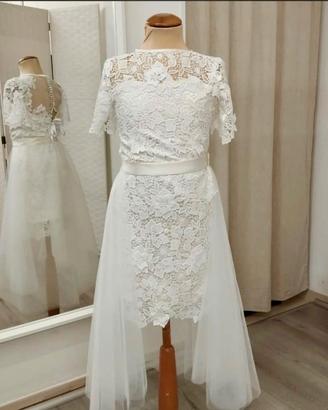 vestito prima comunione 9-10 anni   cucita a mano
