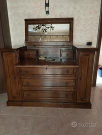 Credenza con specchiera in legno