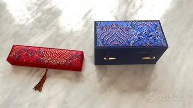 Tazze cinesi per sake e ventaglio