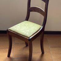 Sedia da pranzo in noce stile Biedermeier
