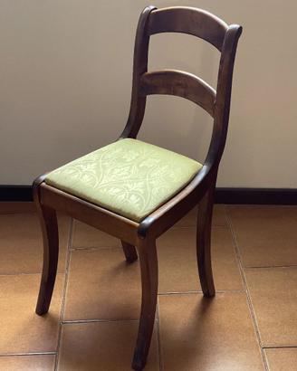 Sedia da pranzo in noce stile Biedermeier