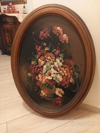 quadro ovale olio su tela autore Vanni 