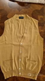 GILET COLOR SENAPE TAGLIA V PURA LANA J.WELLINGTON