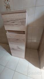 Mobiletto bagno effetto legno