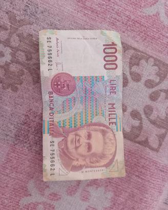 Lotto 3 banconote vecchie lire