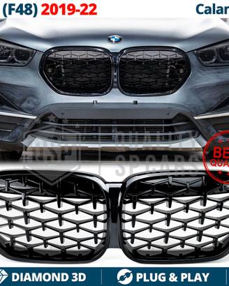 GRIGLIA Anteriore BMW X1 F48 19-22 Nera Diamond