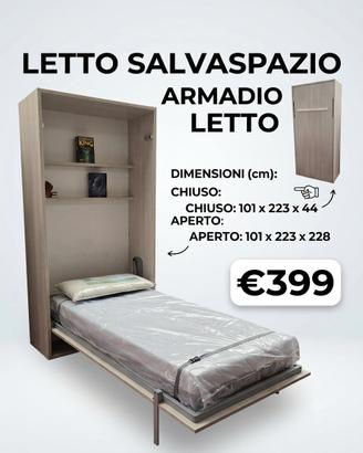 Letto armadio salvaspazio 