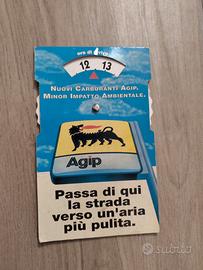 disco orario originale vintage Agip  anni ottanta 
