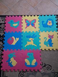 tappeto puzzle componibile con animaletti