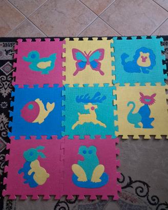 tappeto puzzle componibile con animaletti