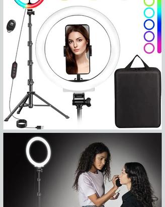 Attrezzatura foto/video Ring light treppiede