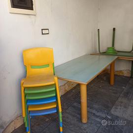 tavolo e 6 sedie bimbi
