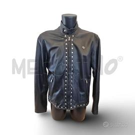 GIACCA UOMO PELLE HARLEY DAVIDSON NERO CON BORCHIE
