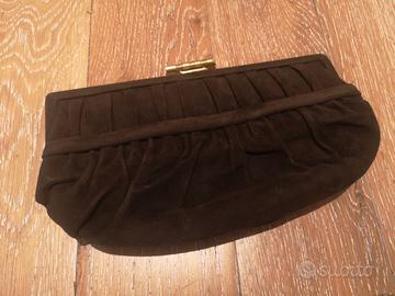 Pochette Vintage Scamosciata Marrone