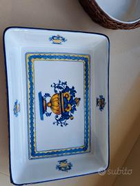 vassoi contenitori  in ceramica decorata