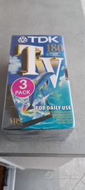 Lotto 3 Videocassette - Nuove Sigillate VHS TDK180