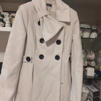 Cappotto donna in panno colore panna