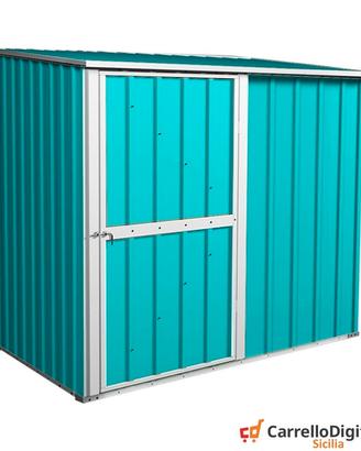 Box casetta giardino Acciaio 174x100 azzurro