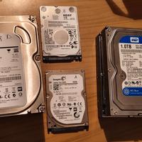 Lotto 7 Hard Disk rotativi da 500GB e 1TB