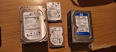 Lotto 7 Hard Disk rotativi da 500GB e 1TB