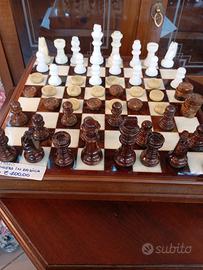 scacchiera in radica di olmo