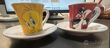 Servizio tazzine da caffè di Titti e Sivestro