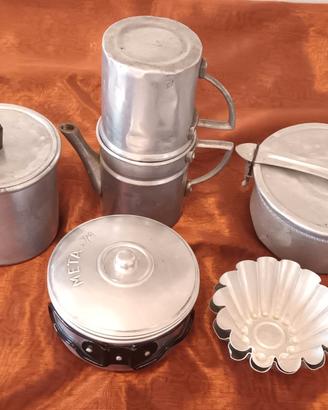 Antico Set utensili da cucina alluminio