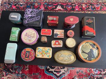 Scatole di latta 18 pezzi varie grandezze