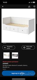 Struttura letto divano IMBALLATO ikea HEMNES