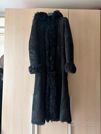 Cappotto donna in vero montone nero - pezzo unico