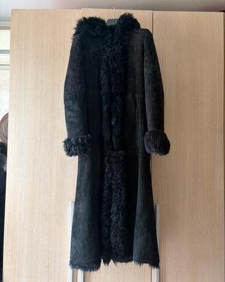 Cappotto donna in vero montone nero - pezzo unico