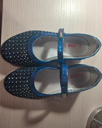 Scarpe Ballerina bambina numero 35 blu 