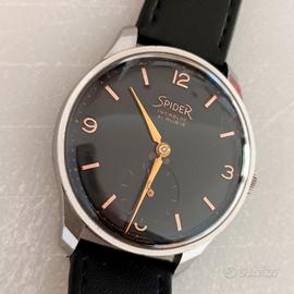 Orologio Spider anni '50 oversize black dial